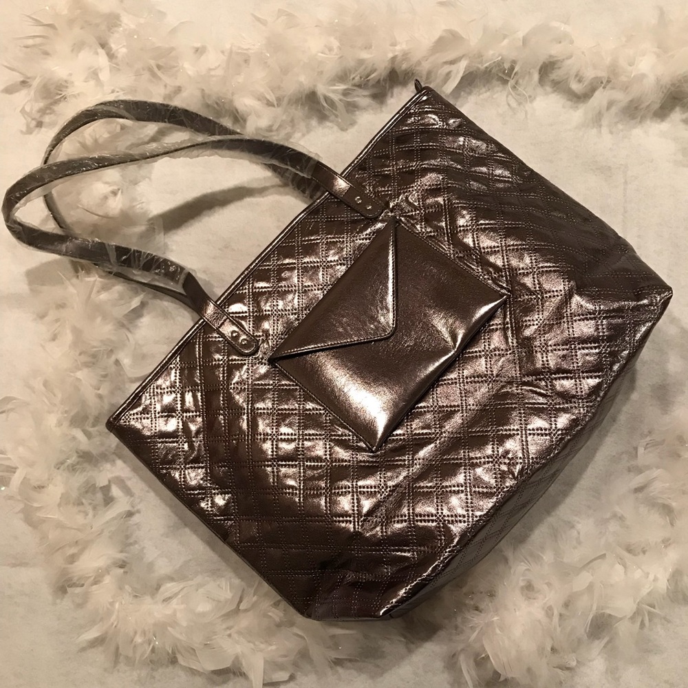 Metallic Quilted Tote